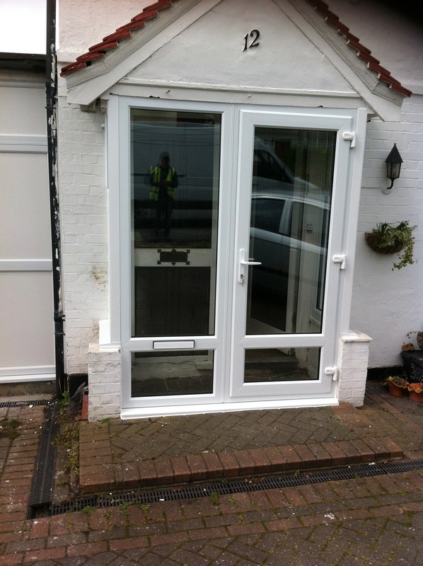 uPVC French doors fitted as front entrance in Soho